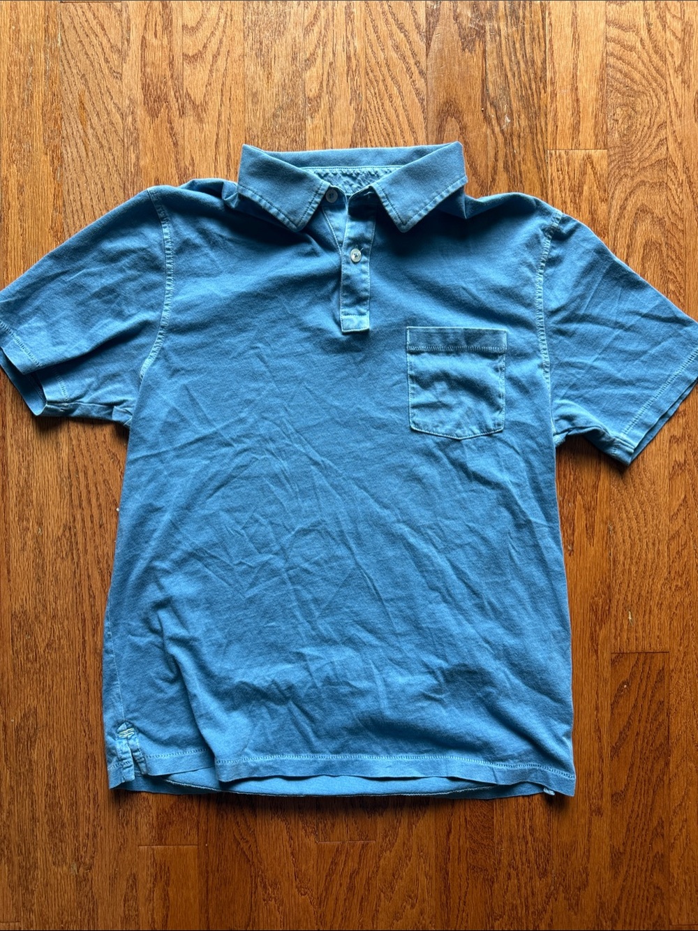 Vineyard Vines Blue Short-Sleeve Pocket Island Polo